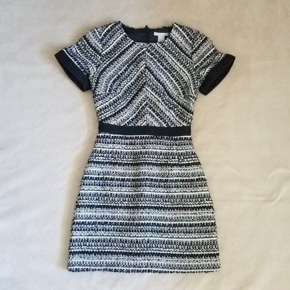 H&M Metallic Tweed Dress with Pockets